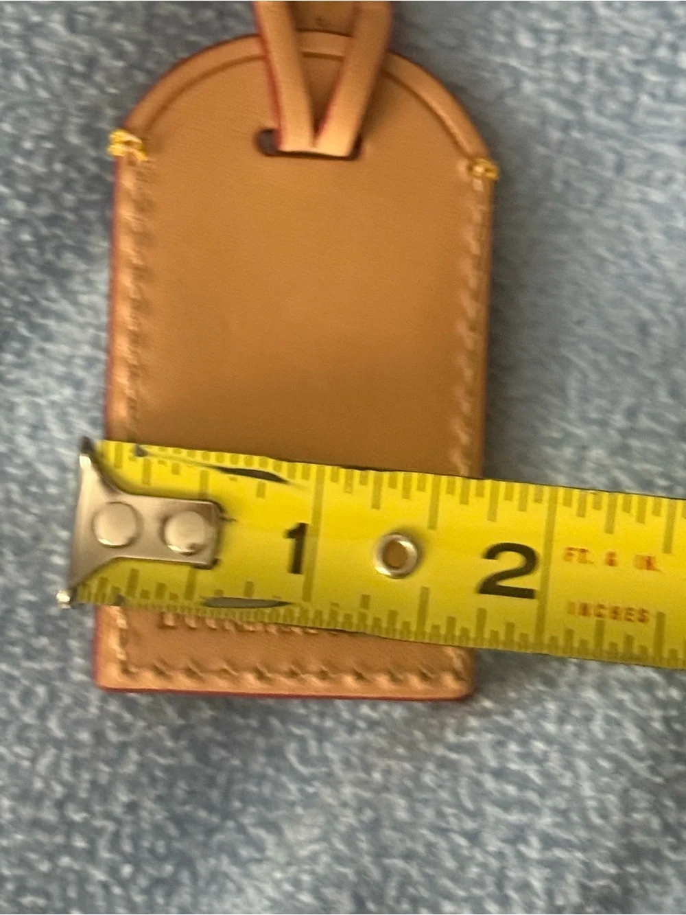 Dooney & Bourke Natural Vachetta Leather Luggage Tag Bag Charm